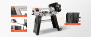 Charger l'image dans la visionneuse de galerie, Amocart 4 in x 6 in Metal Horizontal Band Saw Rectangular Cutting Capacity with 550W Motor, Variable Speed, for Metal Wood Work