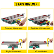 Charger l'image dans la visionneuse de galerie, Amocart Milling Working Table 17.7x6.7 In 2 Axis 4 Ways Move, Multifunction Milling Working Table for Milling Drilling Machine