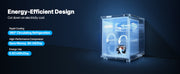 Bild in Galerie-Viewer laden, Amocart 48L 90L Mini Fridge Single Door Compact Refrigerator Adjustable Temperature Metal Shelf Energy Efficient Refrigerator