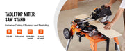 Bild in Galerie-Viewer laden, Amocart Miter Saw Stand with Tabletop and Wheels 330lbs Steel Collapsible Rolling Stand for Miter Saw Adjustable Height Length