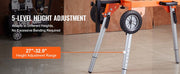 Bild in Galerie-Viewer laden, Amocart Miter Saw Stand with Tabletop and Wheels 330lbs Steel Collapsible Rolling Stand for Miter Saw Adjustable Height Length