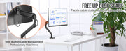 Charger l'image dans la visionneuse de galerie, Amocart Single/ Dual/ Triple Monitor Mount for Screens Gas Spring Monitor Arm Desk Mount with C-Clamp and Grommet Mounting Base