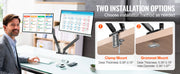 Charger l'image dans la visionneuse de galerie, Amocart Single/ Dual/ Triple Monitor Mount for Screens Gas Spring Monitor Arm Desk Mount with C-Clamp and Grommet Mounting Base