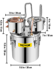 Charger l'image dans la visionneuse de galerie, 12L 20L 30L 50L Alcohol Brewing Distiller DIY Moonshine Apparatus Stainless Steel Still Whisky Beer Brandy Home Use