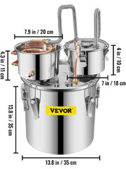Charger l'image dans la visionneuse de galerie, 12L 20L 30L 50L Alcohol Brewing Distiller DIY Moonshine Apparatus Stainless Steel Still Whisky Beer Brandy Home Use