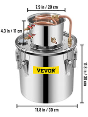Load image into Gallery viewer, Amocart Moonshine Distiller Alcohol Still 12/19/30L DIY Home Wine Brandy Whiskey Distillery Kit Essential Oil Brewing Equipment