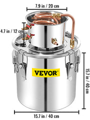 Bild in Galerie-Viewer laden, Amocart 3 5 8 13 Gal Alcohol Still Stainless Steel Alcohol Distiller Copper Tube Home Brewing Kit for DIY Whisky Wine