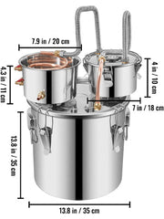 Load image into Gallery viewer, 12L 20L 30L 50L Alcohol Brewing Distiller DIY Moonshine Apparatus Stainless Steel Still Whisky Brandy Home Appliance
