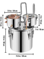 Load image into Gallery viewer, 12L 20L 30L 50L Alcohol Brewing Distiller DIY Moonshine Apparatus Stainless Steel Still Whisky Brandy Home Appliance