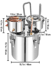 Load image into Gallery viewer, 12L 20L 30L 50L Alcohol Brewing Distiller DIY Moonshine Apparatus Stainless Steel Still Whisky Brandy Home Appliance