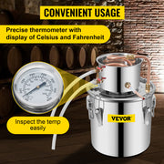 Bild in Galerie-Viewer laden, Amocart 3 5 8 13 Gal Alcohol Still Stainless Steel Alcohol Distiller Copper Tube Home Brewing Kit for DIY Whisky Wine