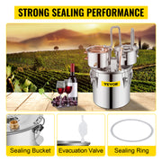 Bild in Galerie-Viewer laden, Amocart 20L 30L Water Alcohol Brewing Distiller DIY Moonshine Apparatus Stainless Steel Still Whisky Beer Brandy Home Appliance