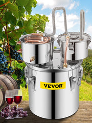 Bild in Galerie-Viewer laden, Amocart 20L 30L Water Alcohol Brewing Distiller DIY Moonshine Apparatus Stainless Steel Still Whisky Beer Brandy Home Appliance