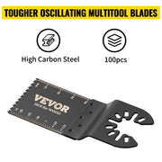 Bild in Galerie-Viewer laden, Amocart 100PCS Oscillating Saw Blades Quick Release Multitool Blades Kit HCS Tool Blades Cut Cutter for Wood Plastic Metal Nail