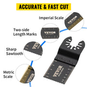 Bild in Galerie-Viewer laden, Amocart 100PCS Oscillating Saw Blades Quick Release Multitool Blades Kit HCS Tool Blades Cut Cutter for Wood Plastic Metal Nail