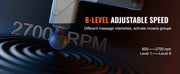 Charger l'image dans la visionneuse de galerie, Amocart Massage Gun Deep Tissue Percussion Muscle Massager for Athletes w/ 8 Speed Levels 6 Massage Heads 16V 2500mAh Batteries