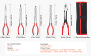 Charger l'image dans la visionneuse de galerie, Amocart 5-Piece Needle Nose Pliers 11 in Long Needle Nose Pliers Set Diagonal Cutting Pliers 45°/90° Bent Round Nose Plier