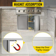 Load image into Gallery viewer, SucceBuy Stainless Steel BBQ Cabinet Access Door W/ Recessed Handle for Indoor/Outdoor Kitchen BBQ Island Kitchen Sink Fireplace