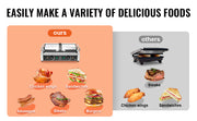 Charger l'image dans la visionneuse de galerie, Amocart Commercial Panini Grill 3600W Electric Sandwich Panini Maker with Temp Control And 19"x9" for Hamburger Steak Bacon