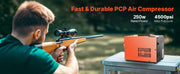 Charger l'image dans la visionneuse de galerie, Amocart PCP Air Compressor 4500PSI/30Mpa Portable w/ Built-in Converter & Fan Cooling System DC12V/AC120V Manual-Stop Air Rifle