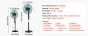 Load image into Gallery viewer, Amocart 7in/9in/18in Pedestal Fan with DC Motor Remote Control 9/12 Speeds & 3/4 Modes Adjustable Height for Home Living Room