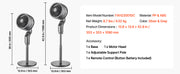Load image into Gallery viewer, Amocart 7in/9in/18in Pedestal Fan with DC Motor Remote Control 9/12 Speeds & 3/4 Modes Adjustable Height for Home Living Room