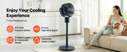 Load image into Gallery viewer, Amocart 7in/9in/18in Pedestal Fan with DC Motor Remote Control 9/12 Speeds & 3/4 Modes Adjustable Height for Home Living Room