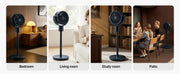 Load image into Gallery viewer, Amocart 7in/9in/18in Pedestal Fan with DC Motor Remote Control 9/12 Speeds & 3/4 Modes Adjustable Height for Home Living Room
