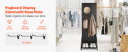 Bild in Galerie-Viewer laden, Amocart Standing Pegboard Display with Casters & 30 Hooks Thickened Steel Peg Board Panel for Retail Store Jewelry Shop