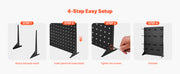 Charger l'image dans la visionneuse de galerie, Amocart 1/2Sets Pegboard Display Stand 17x13in Tabletop Steel Peg Board Panel with 15 Hooks for Grocery Retail Jewelry Store