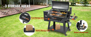 Charger l'image dans la visionneuse de galerie, Amocart Portable Charcoal Grill Propane Gas Grills with Cover and Cart Heavy Duty Iron BBQ Grill for Outdoor Cooking Barbecue