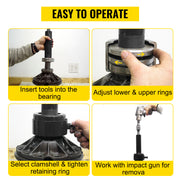 Bild in Galerie-Viewer laden, Amocart Carrier & Pinion Bearing Puller Compatible with Dana 30,40,50,60,70, 80, Ford 9/10.25" Tool with 3 45# Steel Clamshells