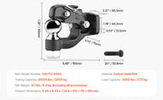 Bild in Galerie-Viewer laden, Amocart 20000/30000Lbs Pintle Hook Trailer Receiver Hooks Combination 2-5/16in Hitch Ball fits 2.5-3in Lunette Ring for Truck