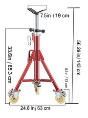Charger l'image dans la visionneuse de galerie, Amocart Pipe Holding Stand Folding Tripod Jack 3 Types Heights 12in Pipeworking Supporting Clamped Tool with Roller Head