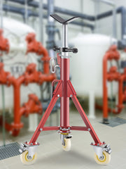 Charger l'image dans la visionneuse de galerie, Amocart Pipe Holding Stand Folding Tripod Jack 3 Types Heights 12in Pipeworking Supporting Clamped Tool with Roller Head