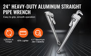 Load image into Gallery viewer, Amocart Pipe Wrench Aluminum Straight Pipe Wrench Adjustable Plumbing Wrench High Strength Jaw & Ergonomic Handle Automotive