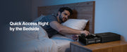 Charger l'image dans la visionneuse de galerie, Amocart Gun Safe Slider Handgun Safe Fingerprint/Password/Key 3-Way Quick Access Case Box with LED for Nightstand Bedside Desk
