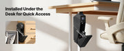 Charger l'image dans la visionneuse de galerie, Amocart Gun Safe Slider Handgun Safe Fingerprint/Password/Key 3-Way Quick Access Case Box with LED for Nightstand Bedside Desk