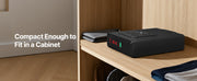 Charger l'image dans la visionneuse de galerie, Amocart Gun Safe Slider Handgun Safe Fingerprint/Password/Key 3-Way Quick Access Case Box with LED for Nightstand Bedside Desk