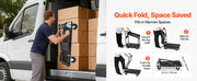 Bild in Galerie-Viewer laden, Amocart 700 lbs 2 Tier Foldable Heavy Push Cart Dolly Platform Hand Truck with Wheels Moving Flatbed Cart for Warehouse Garage
