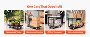Bild in Galerie-Viewer laden, Amocart 700 lbs 2 Tier Foldable Heavy Push Cart Dolly Platform Hand Truck with Wheels Moving Flatbed Cart for Warehouse Garage