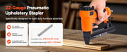 Charger l'image dans la visionneuse de galerie, Amocart 22Gauge Pneumatic Staple Gun for 71Series Fine Wire Staples 9.1mm Crown 4-16mm Length 70-110PSI Air Staple Gun for Wood