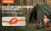 Bild in Galerie-Viewer laden, Amocart 120ft Dual-Weave Polyester Cord 3/8 1/2in 48-Strand Multi-Use Rope for Arborist Activities Outdoor Adventures Versatile