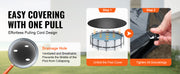 Bild in Galerie-Viewer laden, Amocart 18/15Ft Round Pool Cover Solar Covers for Above Ground Pools Safety Pool Cover with Drawstring Design Black