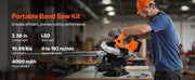 Charger l'image dans la visionneuse de galerie, Amocart 20V Portable Band Saw 2.5-In/5-In Deep Cut 360W Bandsaw 0-120/192 m/min Variable Speed with Brushless Motor Hang Hooks