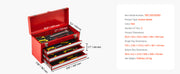 Bild in Galerie-Viewer laden, Amocart 20in 3-Drawer Metal Tool Box Black/Red Tool Chest with EVA Liners Multifunction Tool Organizer for Garage & Workshop