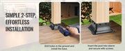 Charger l'image dans la visionneuse de galerie, Amocart 4x4 Post Base Internal 3.6"x3.6" Heavy Duty Powder-Coated Steel Post Bracket for Deck Porch Handrail Railing Support