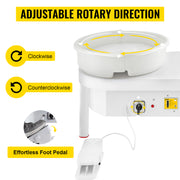 Bild in Galerie-Viewer laden, Amocart Pottery Wheel 14in/36cm Pottery Forming Machine with Foot Pedal Pottery Wheel for Adults 450W Electric Pottery Wheel
