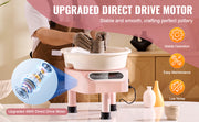 Charger l'image dans la visionneuse de galerie, Amocart Pottery Wheel 11inch Pottery Forming Machine Direct Drive Ceramic Wheel 450W Electric Wheel for Pottery with Foot Pedal