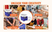 Charger l'image dans la visionneuse de galerie, Amocart Pottery Wheel 11 inch Pottery Forming 450W Electric Wheel for Pottery Direct Drive Ceramic Wheel for DIY Art Craft Blue